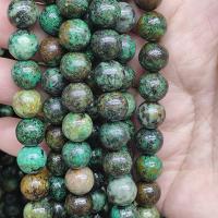 Naturelles perles Turquoise africaines, Rond, DIY & normes différentes pour le choix, couleurs mélangées Environ 38 cm, Vendu par brin