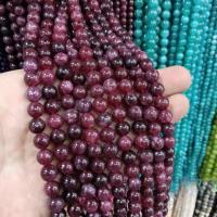 Perles en pierre grenat naturelles, Rond, DIY & normes différentes pour le choix, violet Environ 38 cm, Vendu par brin