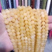 Natural Citrine Beads, Round, polished, DIY yellow Approx 38 cm 