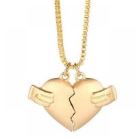 Couple Zinc Alloy Necklace, with 1.96 extender chain, plated, fashion jewelry & Unisex Approx 17.71 Inch 