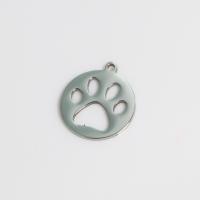 Stainless Steel Hollow Pendant, 304 Stainless Steel, Flat Round, polished, cute & DIY, original color 