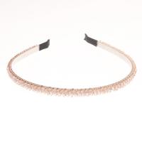 Hair Bands, Rhinestone, with Zinc Alloy, Korean style & for woman 130mm 