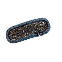 Alligator Hair Clip, PU Leather & for woman & with rhinestone, 60mm 