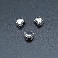 Zinc Alloy Heart Beads, antique silver color plated, vintage & DIY & 3D effect Approx [