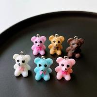 Animal Resin Pendant, Bear, cute & DIY & enamel Approx 
