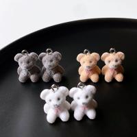 Animal Resin Pendant, Bear, cute & DIY Approx 