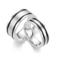 Пара кольца палец, титан, Мужская & разный размер для выбора & эмаль, серебряный, продается PC
