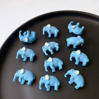 Mobile Phone DIY Decoration, Resin, Elephant, break proof & cute, blue Approx 