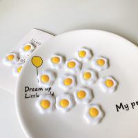 Mobile Phone DIY Decoration, Resin, egg, durable & cute, white, 22mm, Approx 