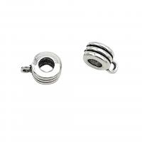 Zinc Alloy Bail Beads, Donut, antique silver color plated, vintage & DIY Approx [