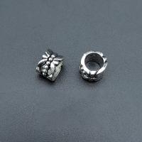 Zinc Alloy Large Hole Beads, Column, antique silver color plated, vintage & DIY Approx [