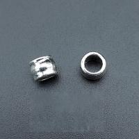 Zinc Alloy Large Hole Beads, Column, antique silver color plated, vintage & DIY Approx [