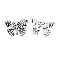 Zinc Alloy Animal Pendants, Butterfly, antique silver color plated, vintage & DIY & hollow Approx 