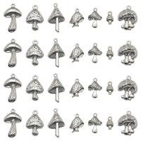 Zinc Alloy Food Pendant, mushroom, antique silver color plated, DIY 