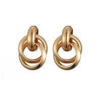 Iron Stud Earring, fashion jewelry & for woman, golden 