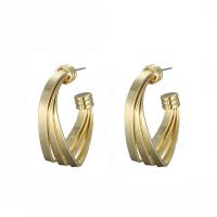 Eisen Stud Ohrring, Modeschmuck & verschiedene Stile für Wahl & für Frau, goldfarben, verkauft von Paar