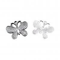 Zinc Alloy Animal Pendants, Butterfly, antique silver color plated, vintage & DIY Approx 
