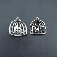 Zinc Alloy Animal Pendants, Cage, antique silver color plated, vintage & DIY & hollow Approx 