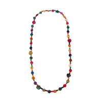 Schmuck Perlen Halskette, Kokosrinde, mit Holz, Modeschmuck & für Frau, farbenfroh, Länge:ca. 31.5 ZollInch, verkauft von PC
