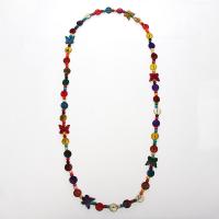 Collier de perles, noix de coco, avec bois, bijoux de mode & pour femme, multicolore Environ 31.5 pouce, Vendu par PC