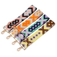 Polyester and Cotton Bag Straps, Length Adjustable & folk style & for woman 