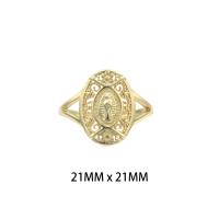 Brass Finger Ring, gold color plated, fashion jewelry & for woman, 21*21*0.2mm 