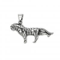 Stainless Steel Animal Pendants, 304 Stainless Steel, Tiger, fashion jewelry & for man, original color 