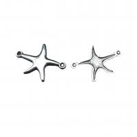 Zinc Alloy Charm Connector, Starfish, antique silver color plated, vintage & DIY & 1/1 loop Approx [