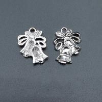 Zinc Alloy Christmas Pendants, Christmas Bell, antique silver color plated, vintage & DIY Approx [