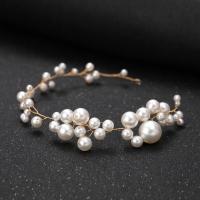 Brautkranz, Zinklegierung, mit Kunststoff Perlen, Modeschmuck & für Frau, goldfarben, 30x280mm, verkauft von PC