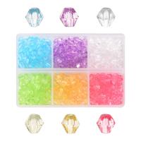 Transparent Acrylic Beads, with Plastic Box, Bicone, DIY & 6 cells Approx 