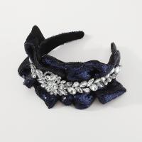 Hair Bands, Cloth, with Sequins, fashion jewelry & with rhinestone [