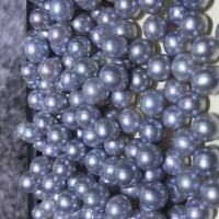 No Hole Cultured Freshwater Pearl Beads, DIY, grey, 5.5-6.5mm 