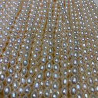 Perlas Arroz Freshwater, Perlas cultivadas de agua dulce, Bricolaje, Blanco, 4.8mm, longitud:aproximado 15 Inch, Vendido por Sarta