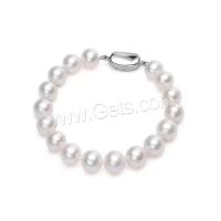 Pulseras de la perla, Perlas cultivadas de agua dulce, longitud diferente para la opción & diverso tamaño para la opción & para mujer, Blanco, Vendido por UD