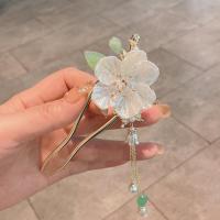Hair Stick, Zinc Alloy, with Plastic Pearl & for woman 
