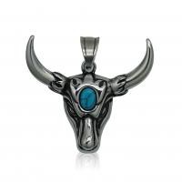 Stainless Steel Animal Pendants, 304 Stainless Steel, with turquoise, fashion jewelry & for man, original color [