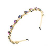 Hair Bands, Zinc Alloy, fashion jewelry & with rhinestone, multi-colored 