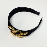 Hair Bands, Cloth, with Zinc Alloy, fashion jewelry, black 