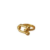 Brass Finger Ring, Horseshoes, plated, for woman US Ring 