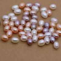 Perlas Arroz Freshwater, Perlas cultivadas de agua dulce, Bricolaje & diverso tamaño para la opción & perforado medio, más colores para la opción, 10PCs/Bolsa, Vendido por Bolsa