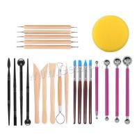 Plastic Pottery Tools, with Sponge & Wood & Silicone & 304 Stainless Steel, durable [
