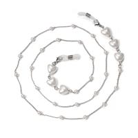 Plastic Pearl Mask Chain Holder, with Zinc Alloy, anti-skidding & multifunctional Approx 75 cm 