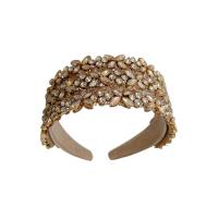 Hair Bands, Zinc Alloy, with Cloth, plated, fashion jewelry & with rhinestone 