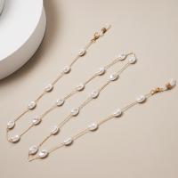 Plastic Pearl Mask Chain Holder, with Brass, plated, anti-skidding & multifunctional  Approx 75 cm 
