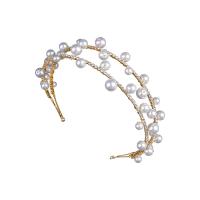 Hair Bands, Zinc Alloy, with Plastic Pearl, fashion jewelry & for woman & with rhinestone 