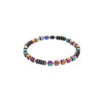 Magnetic Hematite Bracelets, Magnet, with Zinc Alloy, plated, fashion jewelry & Unisex, multi-colored Approx 7 Inch 
