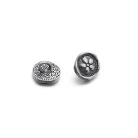 925 Sterling Silver Shank Button, Button Shape, vintage & DIY & with flower pattern Approx 1.6mm 