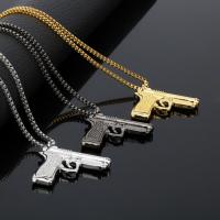 Zinc Alloy Necklace, Gun, plated, fashion jewelry & for man Approx 60 cm 