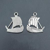 Zinc Alloy Jewelry Pendants, Sail Boat, antique silver color plated, vintage & DIY Approx 